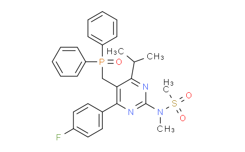 CAS No. 289042-10-0, N-(5-((Diphenylphosphoryl)methyl)-4-(4-fluorophenyl)-6-isopropylpyrimidin-2-yl)-N-methylmethanesulfonamide