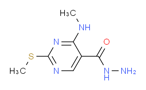 CAS No. 866884-87-9, 4-(methylamino)-2-(methylthio)pyrimidine-5-carbohydrazide