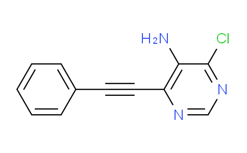 CAS No. 875340-49-1, 4-chloro-6-(phenylethynyl)pyrimidin-5-amine