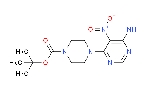 CAS No. 245450-04-8, tert-butyl 4-(6-amino-5-nitropyrimidin-4-yl)piperazine-1-carboxylate