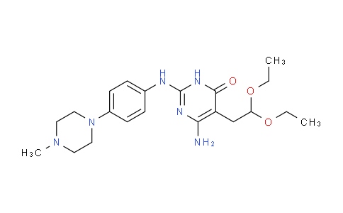 CAS No. 1245649-22-2, 6-amino-5-(2,2-diethoxyethyl)-2-((4-(4-methylpiperazin-1-yl)phenyl)amino)pyrimidin-4(3H)-one