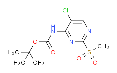 CAS No. 955112-59-1, tert-butyl (5-chloro-2-(methylsulfonyl)pyrimidin-4-yl)carbamate