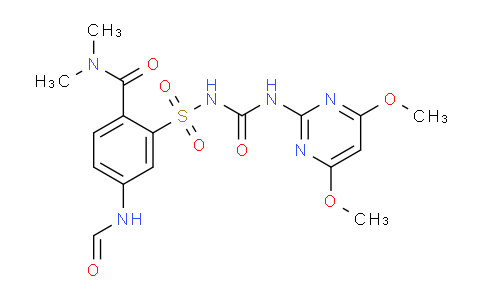CAS No. 173159-57-4, 2-(N-((4,6-Dimethoxypyrimidin-2-yl)carbamoyl)sulfamoyl)-4-formamido-N,N-dimethylbenzamide