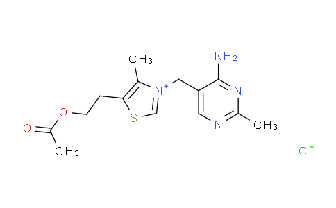 CAS No. 1037-29-2, 5-(2-acetoxyethyl)-3-((4-amino-2-methylpyrimidin-5-yl)methyl)-4-methylthiazol-3-ium chloride