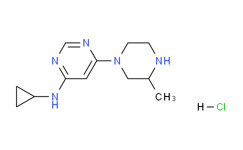 CAS No. 1353956-16-7, N-Cyclopropyl-6-(3-methylpiperazin-1-yl)pyrimidin-4-amine hydrochloride