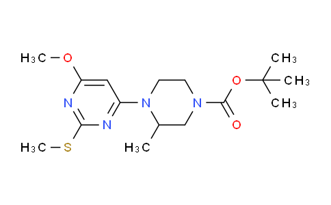 CAS No. 1353947-35-9, tert-Butyl 4-(6-methoxy-2-(methylthio)pyrimidin-4-yl)-3-methylpiperazine-1-carboxylate