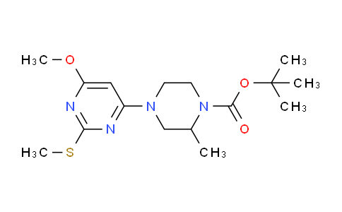 CAS No. 1353985-37-1, tert-Butyl 4-(6-methoxy-2-(methylthio)pyrimidin-4-yl)-2-methylpiperazine-1-carboxylate
