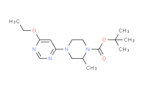 CAS No. 1353972-65-2, tert-Butyl 4-(6-ethoxypyrimidin-4-yl)-2-methylpiperazine-1-carboxylate