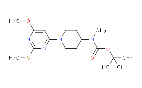 CAS No. 1353980-23-0, tert-Butyl (1-(6-methoxy-2-(methylthio)pyrimidin-4-yl)piperidin-4-yl)(methyl)carbamate