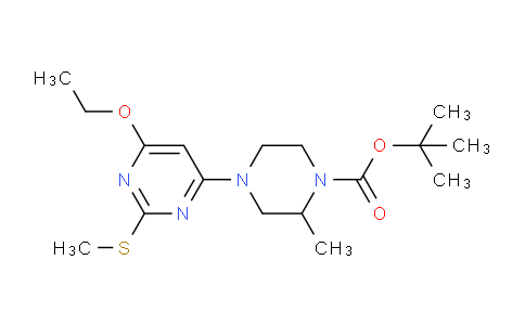 CAS No. 1353974-49-8, tert-Butyl 4-(6-ethoxy-2-(methylthio)pyrimidin-4-yl)-2-methylpiperazine-1-carboxylate