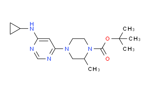 CAS No. 1353989-91-9, tert-Butyl 4-(6-(cyclopropylamino)pyrimidin-4-yl)-2-methylpiperazine-1-carboxylate