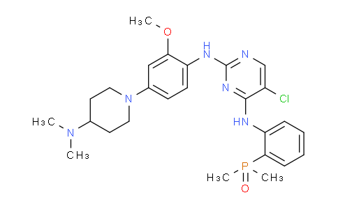 CAS No. 1197958-12-5, (2-((5-Chloro-2-((4-(4-(dimethylamino)piperidin-1-yl)-2-methoxyphenyl)amino)pyrimidin-4-yl)amino)phenyl)dimethylphosphine oxide