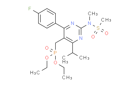 CAS No. 937639-31-1, diethyl ((4-(4-fluorophenyl)-6-isopropyl-2-(N-methylmethylsulfonamido)pyrimidin-5-yl)methyl)phosphonate