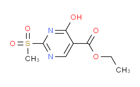 CAS No. 1073372-19-6, ethyl 4-hydroxy-2-(methylsulfonyl)pyrimidine-5-carboxylate