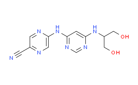 CAS No. 1137475-53-6, 5-((6-((1,3-dihydroxypropan-2-yl)amino)pyrimidin-4-yl)amino)pyrazine-2-carbonitrile