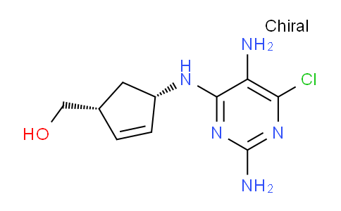 CAS No. 122624-77-5, ((1R,4S)-4-((2,5-diamino-6-chloropyrimidin-4-yl)amino)cyclopent-2-en-1-yl)methanol