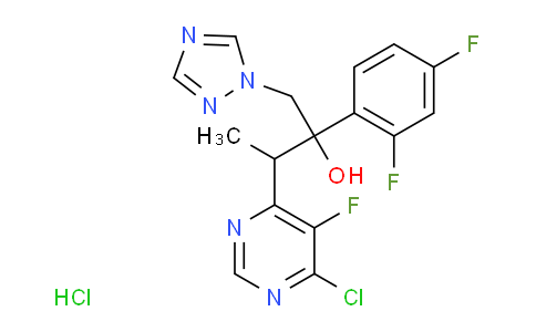 CAS No. 188416-20-8, 3-(6-Chloro-5-fluoropyrimidin-4-yl)-2-(2,4-difluorophenyl)-1-(1H-1,2,4-triazol-1-yl)butan-2-ol hydrochloride