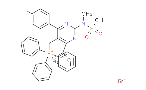 CAS No. 885477-83-8, ((4-(4-Fluorophenyl)-6-isopropyl-2-(N-methylmethylsulfonamido)-pyrimidin-5-yl)methyl)triphenylphosphonium bromide
