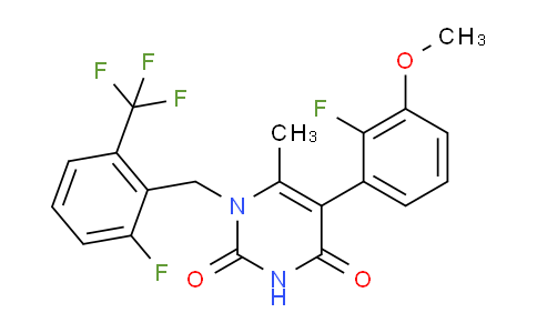 5-(2-fluoro-3-methoxyphenyl)-1-(2-fluoro-6-(trifluoromethyl)benzyl)-6-methylpyrimidine-2,4(1H,3H)-dione