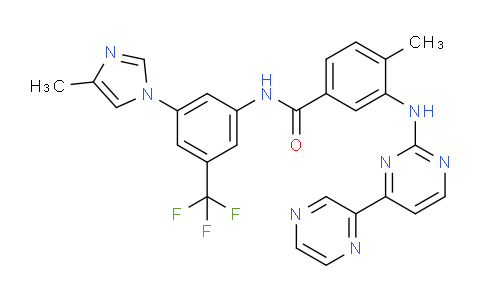 CAS No. 926037-48-1, 4-methyl-N-(3-(4-methyl-1H-imidazol-1-yl)-5-(trifluoromethyl)phenyl)-3-((4-(pyrazin-2-yl)pyrimidin-2-yl)amino)benzamide
