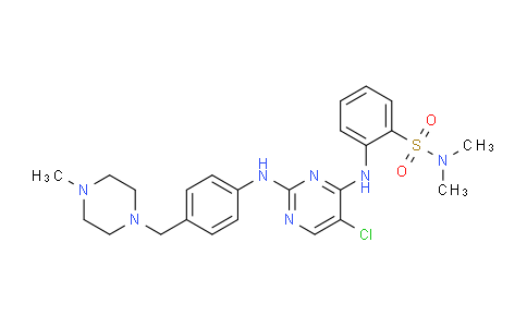 CAS No. 1341200-45-0, 2-((5-chloro-2-((4-((4-methylpiperazin-1-yl)methyl)phenyl)amino)pyrimidin-4-yl)amino)-N,N-dimethylbenzenesulfonamide