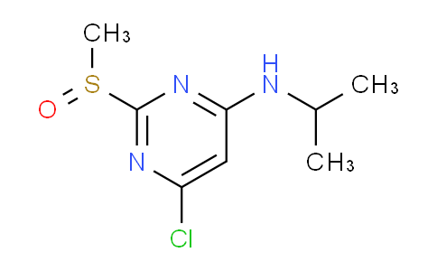 CAS No. 1289386-63-5, 6-chloro-N-isopropyl-2-(methylsulfinyl)pyrimidin-4-amine