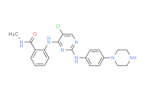 CAS No. 1439934-41-4, 2-((5-chloro-2-((4-(piperazin-1-yl)phenyl)amino)pyrimidin-4-yl)amino)-N-methylbenzamide