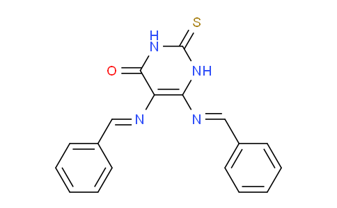 CAS No. 1533426-72-0, 5,6-Bis((E)-benzylideneamino)-2-thioxo-2,3-dihydropyrimidin-4(1H)-one