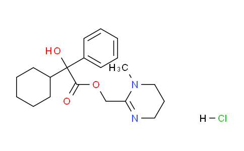 CAS No. 125-52-0, (1-methyl-1,4,5,6-tetrahydropyrimidin-2-yl)methyl 2-cyclohexyl-2-hydroxy-2-phenylacetate hydrochloride
