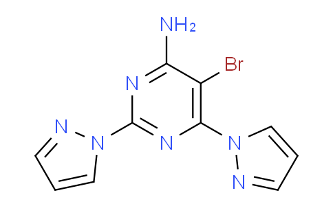 CAS No. 1337962-47-6, 5-Bromo-2,6-di(1H-pyrazol-1-yl)pyrimidin-4-amine