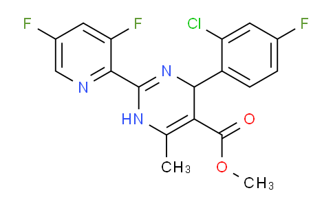 CAS No. 298708-79-9, Methyl 4-(2-chloro-4-fluorophenyl)-2-(3,5-difluoropyridin-2-yl)-6-methyl-1,4-dihydropyrimidine-5-carboxylate