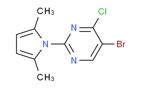 CAS No. 1624260-96-3, 5-Bromo-4-chloro-2-(2,5-dimethyl-1H-pyrrol-1-yl)pyrimidine