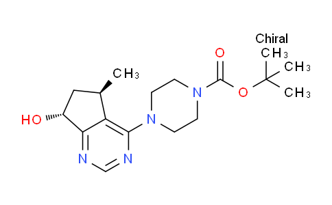 CAS No. 1001180-45-5, tert-Butyl 4-((5R,7R)-7-hydroxy-5-methyl-6,7-dihydro-5H-cyclopenta[d]pyrimidin-4-yl)piperazine-1-carboxylate