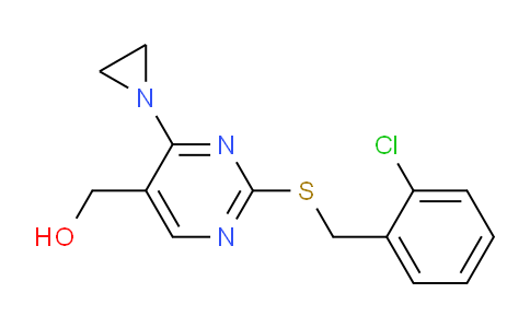 CAS No. 92253-35-5, (4-(Aziridin-1-yl)-2-((2-chlorobenzyl)thio)pyrimidin-5-yl)methanol