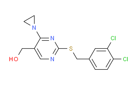CAS No. 92165-95-2, (4-(Aziridin-1-yl)-2-((3,4-dichlorobenzyl)thio)pyrimidin-5-yl)methanol