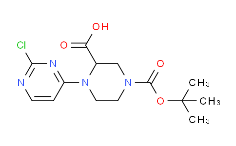 CAS No. 1261229-52-0, 4-(tert-butoxycarbonyl)-1-(2-chloropyrimidin-4-yl)piperazine-2-carboxylic acid