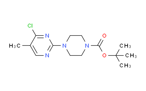CAS No. 1261236-07-0, tert-butyl 4-(4-chloro-5-methylpyrimidin-2-yl)piperazine-1-carboxylate