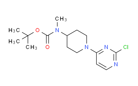 CAS No. 1261233-55-9, tert-butyl (1-(2-chloropyrimidin-4-yl)piperidin-4-yl)(methyl)carbamate
