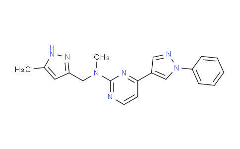 CAS No. 1285374-91-5, N-Methyl-N-((5-methyl-1H-pyrazol-3-yl)methyl)-4-(1-phenyl-1H-pyrazol-4-yl)pyrimidin-2-amine