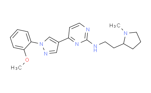 CAS No. 1244936-61-5, 4-(1-(2-Methoxyphenyl)-1H-pyrazol-4-yl)-N-(2-(1-methylpyrrolidin-2-yl)ethyl)pyrimidin-2-amine