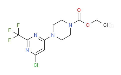 CAS No. 1956324-50-7, Ethyl 4-(6-chloro-2-(trifluoromethyl)pyrimidin-4-yl)piperazine-1-carboxylate