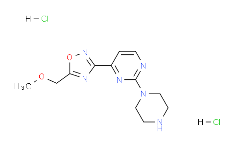 CAS No. 1177093-11-6, 5-(Methoxymethyl)-3-(2-(piperazin-1-yl)pyrimidin-4-yl)-1,2,4-oxadiazole dihydrochloride