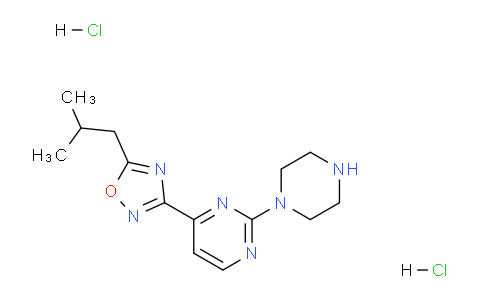 CAS No. 1177093-07-0, 5-Isobutyl-3-(2-(piperazin-1-yl)pyrimidin-4-yl)-1,2,4-oxadiazole dihydrochloride