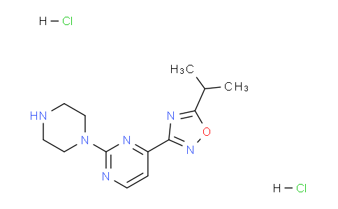 CAS No. 1177093-06-9, 5-Isopropyl-3-(2-(piperazin-1-yl)pyrimidin-4-yl)-1,2,4-oxadiazole dihydrochloride