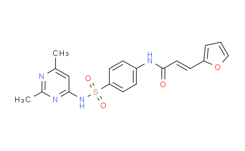CAS No. 518350-19-1, (E)-N-(4-(N-(2,6-dimethylpyrimidin-4-yl)sulfamoyl)phenyl)-3-(furan-2-yl)acrylamide