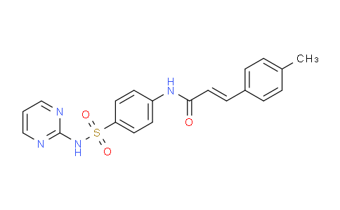 CAS No. 324562-68-7, (E)-N-(4-(N-(pyrimidin-2-yl)sulfamoyl)phenyl)-3-(p-tolyl)acrylamide