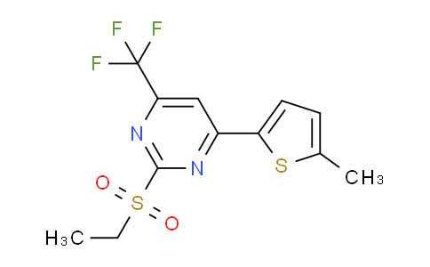 CAS No. 832737-60-7, 2-(Ethylsulfonyl)-4-(5-methylthiophen-2-yl)-6-(trifluoromethyl)pyrimidine