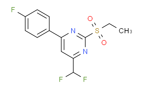 CAS No. 832739-68-1, 4-(Difluoromethyl)-2-(ethylsulfonyl)-6-(4-fluorophenyl)pyrimidine