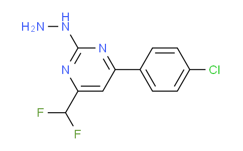 CAS No. 861408-89-1, 4-(4-Chlorophenyl)-6-(difluoromethyl)-2-hydrazinylpyrimidine