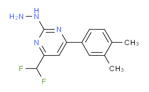 CAS No. 861225-97-0, 4-(Difluoromethyl)-6-(3,4-dimethylphenyl)-2-hydrazinylpyrimidine